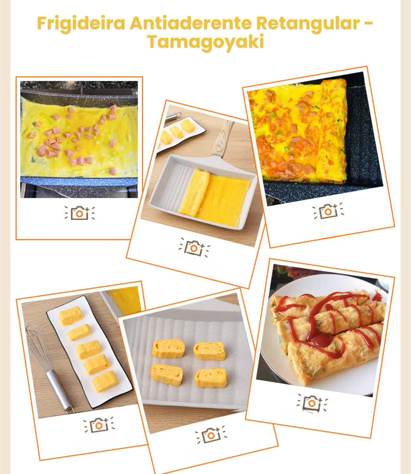 Frigideira Antiaderente Retangular - Tamagoyaki