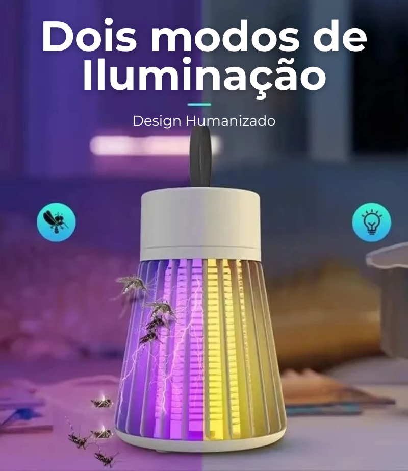 Lâmpada Mata Mosquitos UV Silenciosa