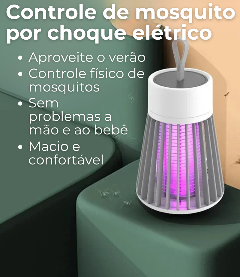 Lâmpada Mata Mosquitos UV Silenciosa