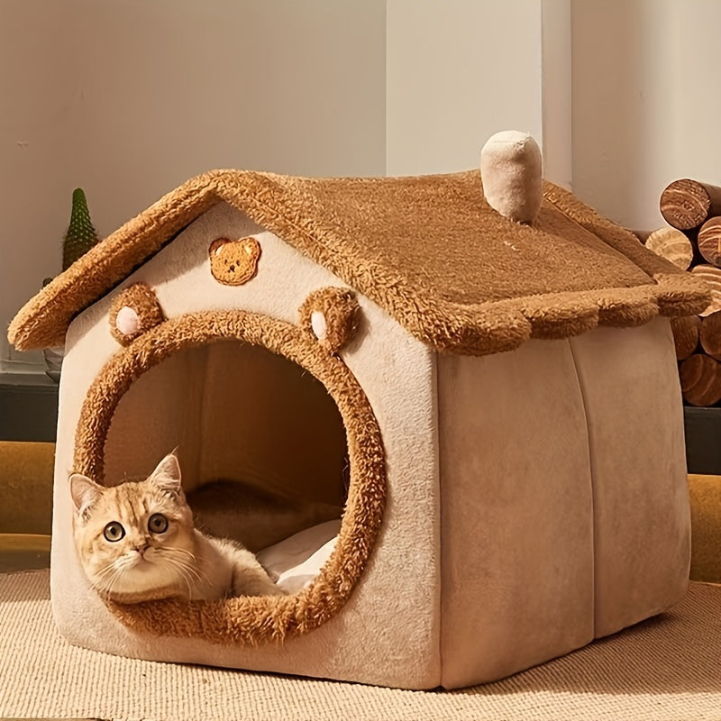 Casa de Dormir Dobrável para Cães e Gato Lavável