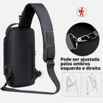 Bolsa de Ombro Antifurto com Carregamento USB