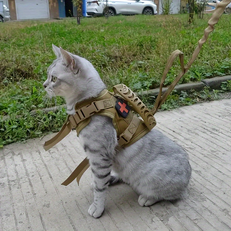 Colete tático para gatos, prova de fuga.