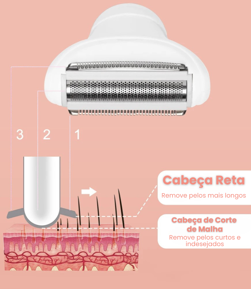 Depilador Feminino, Barbeador Elétrico 5 Em 1