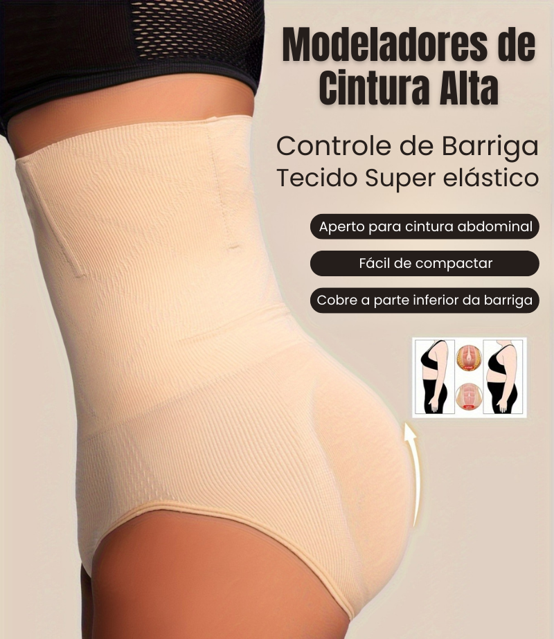 Calcinhas Modeladoras de Cintura Alta com Controle de Barriga para Mulheres