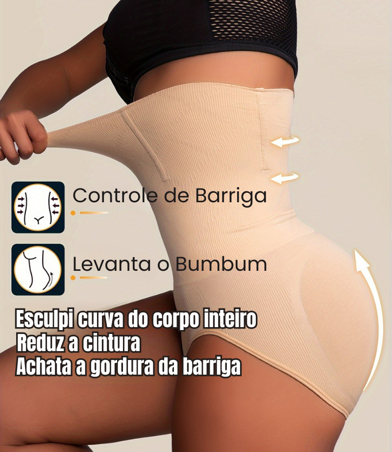 Calcinhas Modeladoras de Cintura Alta com Controle de Barriga para Mulheres