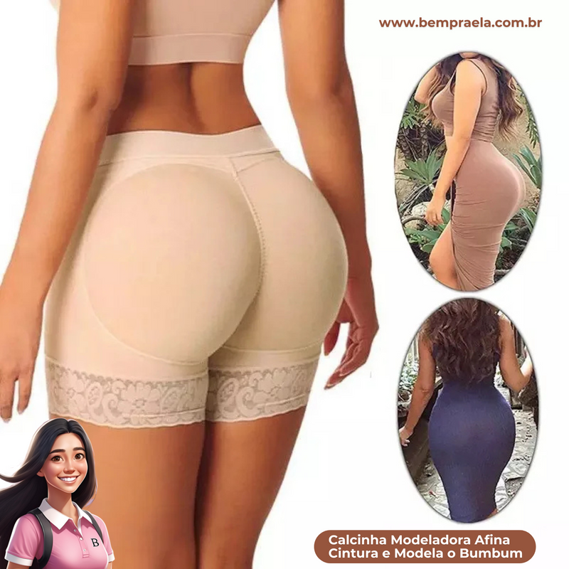 Calcinha Modeladora Afina Cintura e Modela o Bumbum