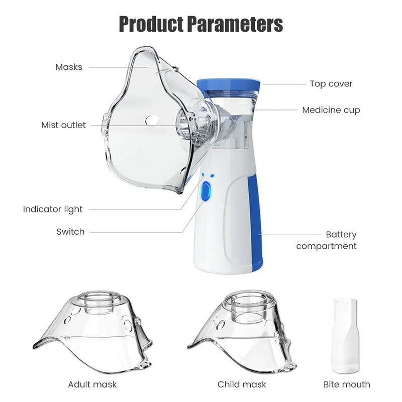 Nebulizador e Inalador Silencioso Portátil