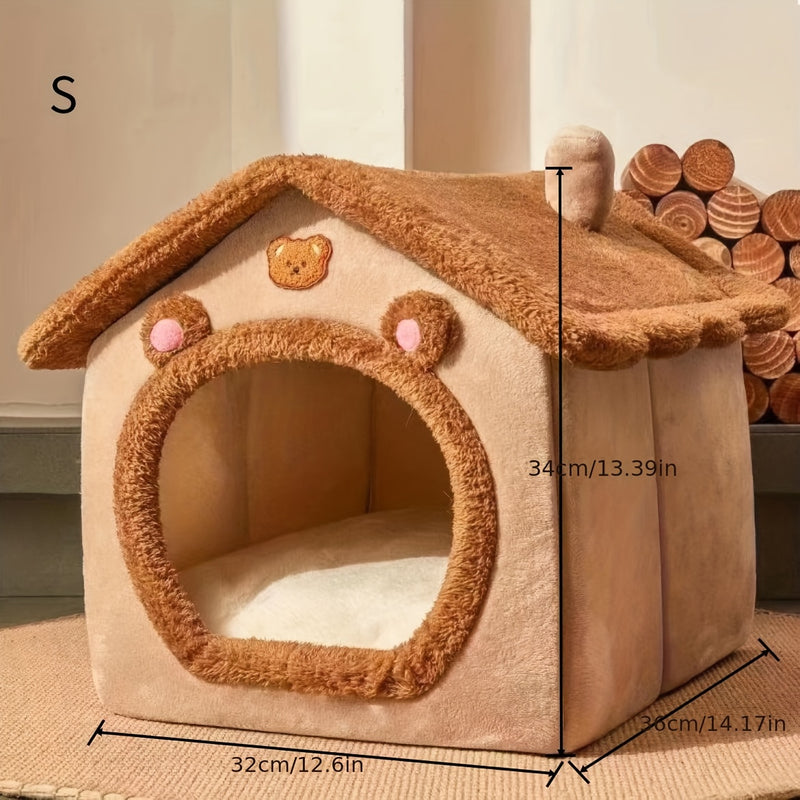 Casa de Dormir Dobrável para Cães e Gato Lavável